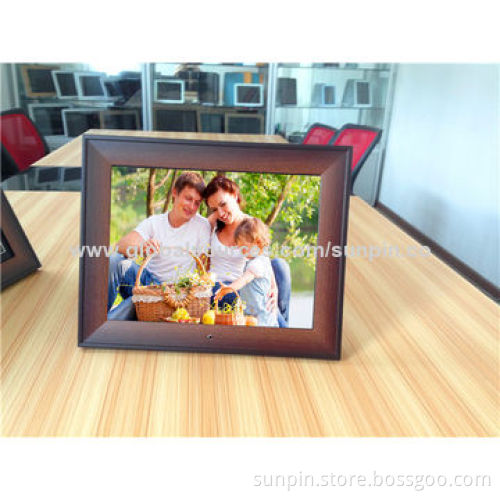 10.1-inch classical copy wood, multifunction digital photo frame with 800*600 pixels resolution